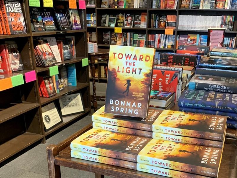 copies of Toward the Light on display